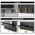 thumbnail image 6 of Decorative Key and Mail Holder for Wall, Rebee Vision Key Rack Mail Organizer with Shelf and 7 Key Hooks, Black, 6 of 6