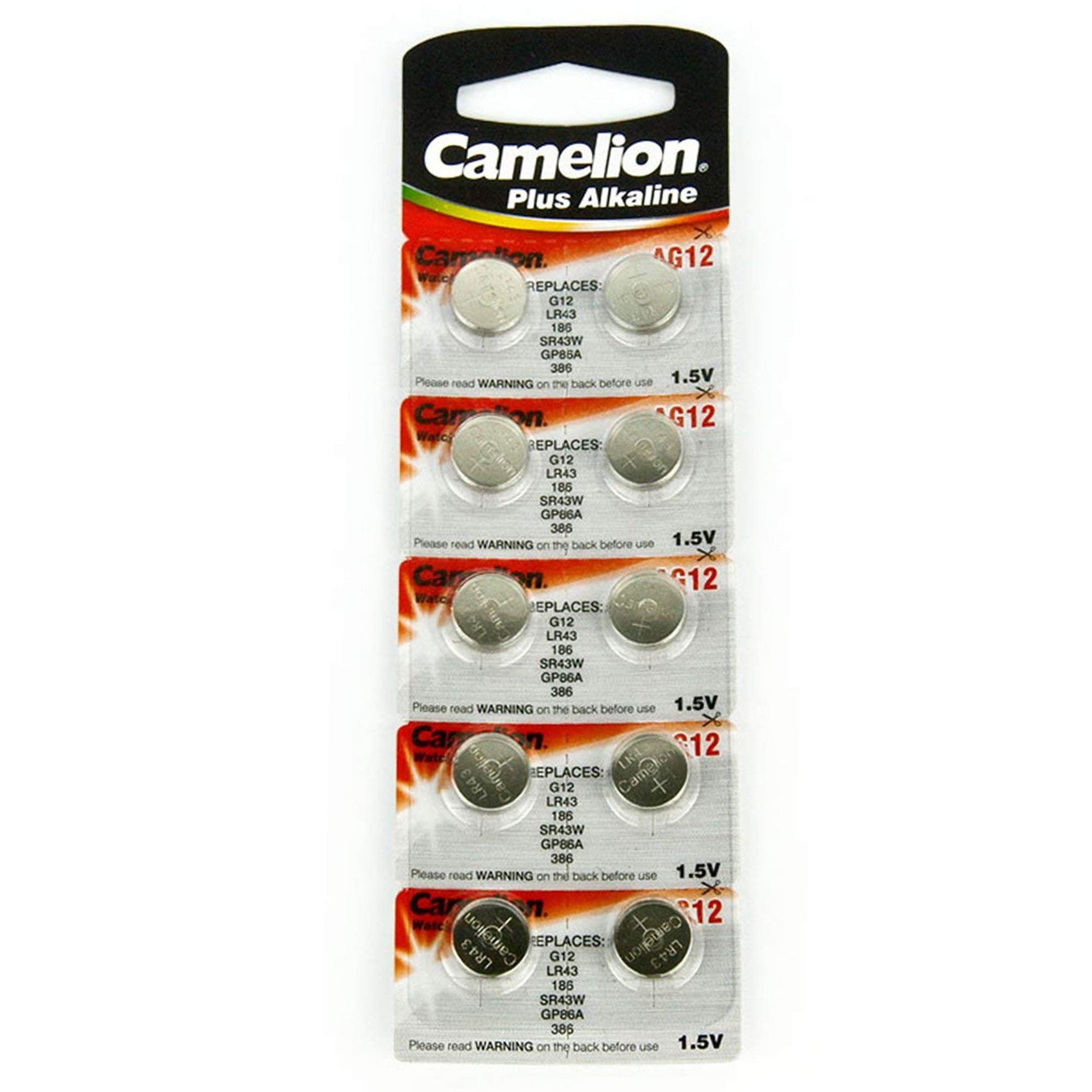 10Pack AG12 / 301 / 386 / LR43 Button Batteries Walmart Canada