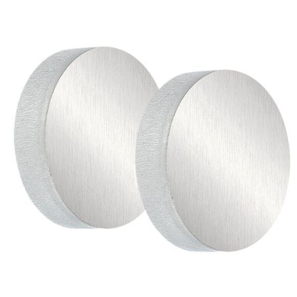 6061 Aluminum Disc, 2 Pcs 2x1/2 Inch Round Flat Plain Aluminum Plate, Aluminum Metal Plate for Industrial Crafting DIY