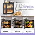 thumbnail image 6 of Corner Bread Box for Kitchen Countertop, Farmhouse Style with Acrylic Wavy Door Panel White Counter Bread boxes, Extra Large Food Storage Container, 6 of 8