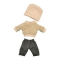 thumbnail image 1 of Ropa de muñeca de 3 piezas para disfraz de muñeco de peluche de 16cm, sudadera con capucha, sombrero y pantalones, accesorios para fotos, accesorios d, 1 of 9