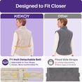 thumbnail image 3 of KEKOY Heating Pad for Back, Neck & Shoulders Relief, FSA/HSA Electric Heat Pad with 4 Heat Settings, 2-Hour Auto Shut-Off, Fast Heating, Detachable Belt, 24" x 33", Beige, 3 of 12