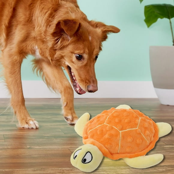 SIfdSeng New Dog Sound Toy Turtle 25Cm Plush Turtle Companion Interactive Doll Pet Supplies Suitable for Heavy Chewers Teething Toys for Puppies Durable Dog Toys
