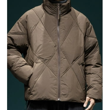 Fashion Men's Lightweight Down Jacket Super Soft Warm Waterproof With Zipper Winter Jacket