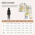thumbnail image 6 of Kll Wildflower Honeybee Print Women'S Long Sleeve Pajamas With Pants Sleepwear Loungewear 2 Set-X-Large, 6 of 9