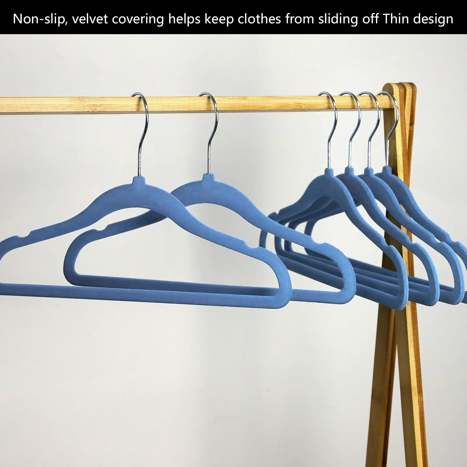 Kids Velvet Hangers 50 Pack 11.8 Inch Non-Slip Baby Toddler Clothes Hangers with Notches and Swivel Hooks Space-Saving Beige