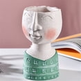 thumbnail image 4 of Florero con retrato Escultura Resina Decorativo Rostro humano Florero de maceta para oficina en casa, Tipo 2 sidaley HA002260-02B, 4 of 6