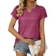 thumbnail image 1 of Camiseta Casual básico de manga corta Sonducket rojo ladrillo V cuello, 1 of 6