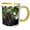 Yellow/White, variant on 3drose, Squirrel Eating Nut Squirrel in Tree, 11oz Two-tone Red Mug