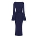 thumbnail image 1 of Vestido PRETTYGARDEN 2025 Maxi con Mangas Largas y Fruncido Azul Marino Talla L, 1 of 8