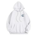 thumbnail image 6 of Wovix Women's Hoodie Rose Letter Print Hooded Pullover with Pocket Sweatshirt Long Sleeve for Daily, 6 of 7