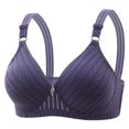 thumbnail image 2 of Gymayou Women Wireless Bra for Elderly Ladies Breathable Full Coverage Support Bra Adjustable Strap 3 Row Back Hook Comfort Lingeries Blue 42, 2 of 6
