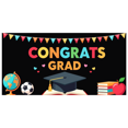 thumbnail image 1 of Graduation Party Supplies Congrats Grad Banner Backdrop Background with Balloons and Confetti Decorations for Graduation Ceremony Celebration Classroom Event, 1 of 4