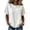 White #1, variant on Women's Linen Blend Frayed Edge Tunic Top, Short Sleeve Crew Neck Casual Blouse with Raw Fringe Detail White S