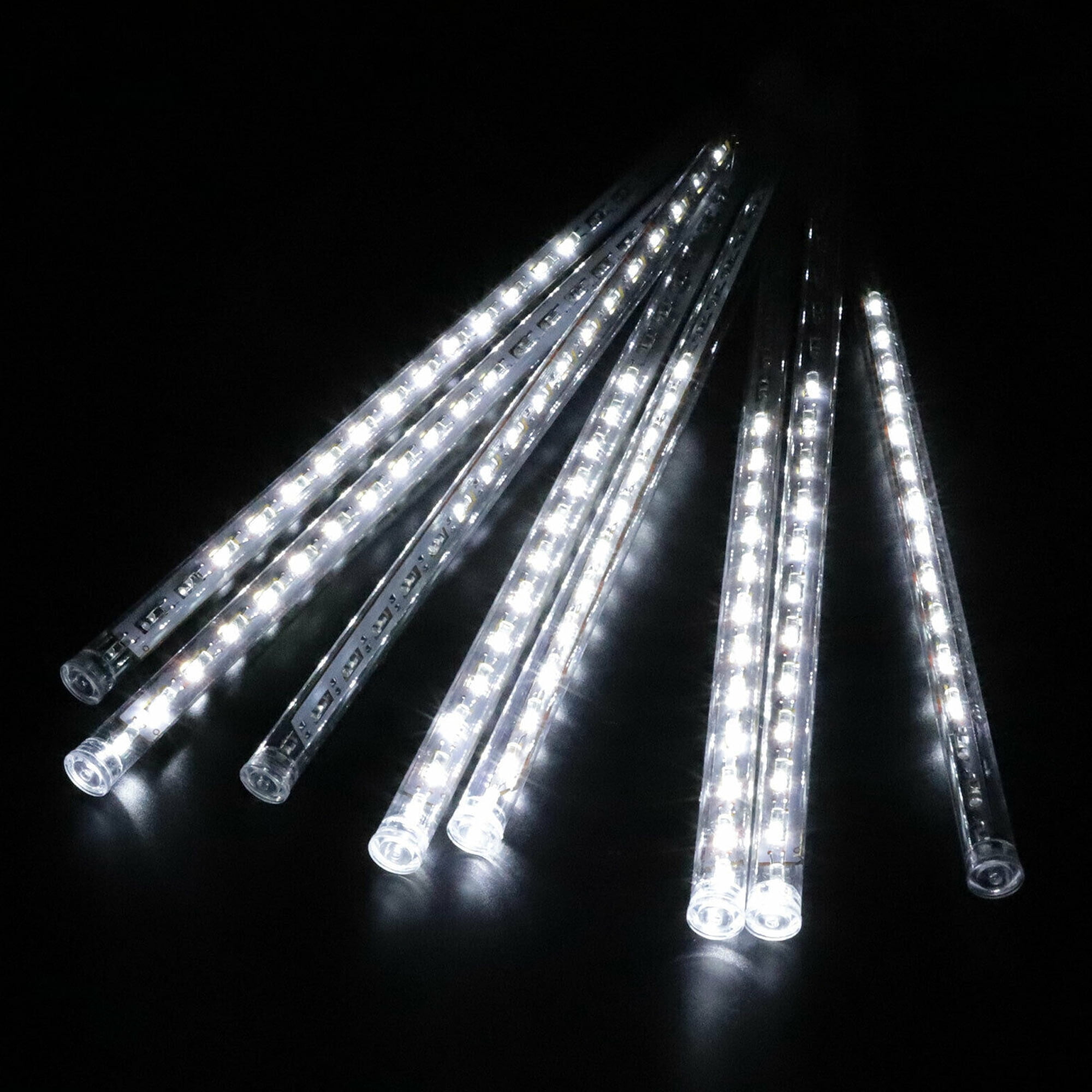 Christmas Lights, Meteor Shower Lights, 12 inch 10 Tubes 240 LED Rain Falling Icicle Cascading Lights, Christmas String Lights Outdoor, Outdoor Icicle Christmas Light for Xmas Tree Holiday Decor