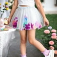 thumbnail image 2 of Weebloom Kids Girls Skirt,Dancing Princess Flowers Prints Mesh Ballet Tutu Skirts Fashion Outwear,9-11 Years, 2 of 4