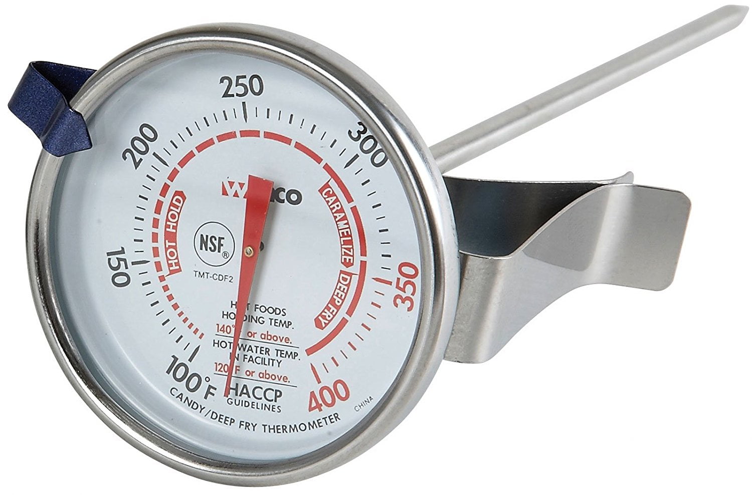 Winco 2-Inch Dial Oven Thermometer with Hook and Panel Base 