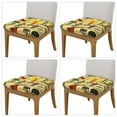 thumbnail image 2 of Cauagu Ethnic African for Dining Chair Seat Covers,Slipcovers Kitchen Chair Covers Upholstered Chair Seat Cushion Cover Chair Seat Protector-Four Pieces, 2 of 7