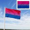 thumbnail image 2 of 90*150cm Pink Blue Rainbow Flag Bisexual Pride LGBT Flag, 2 of 7
