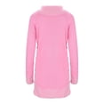 thumbnail image 3 of Gibobby Suéteres de invierno de punto Vestido de suéter de punto con botones para mujer Top largo de punto de patchwork de color sólido (Rosa, XL), 3 of 5
