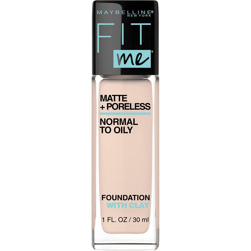 Maybelline Fit Me Matte + Poreless Liquid Foundation Makeup, 112 Natural Ivory, 1 fl oz