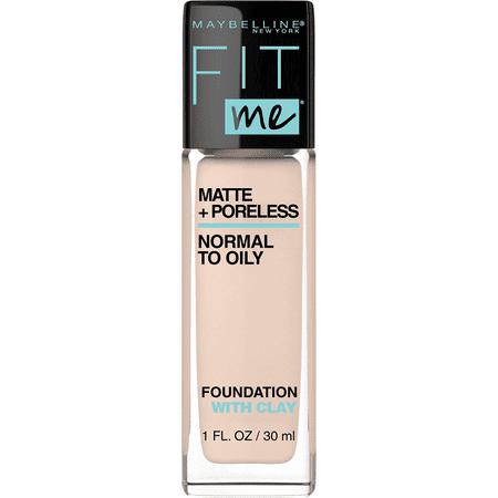 Maybelline Fit Me Matte + Poreless Liquid Foundation Makeup Natural Ivory 1 fl oz