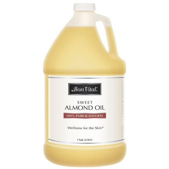 Bon Vital' Sweet Almond Oil, Skin & Hair Moisturizer, 1 Gallon