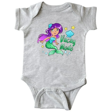 

Inktastic Vacay Mode- mermaid with green tail Gift Baby Girl Bodysuit