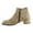 A, variant on Suede Chelsea Boots Women Zip up Low Block Heel Pointed Toe Dress Fall Ankle Booties Slip on Stretch Short Boots