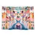 thumbnail image 7 of Yayeee Kitchen Curtains Tier Pair Light Filtering 27"x36" Rod Pocket Short Cafe Window Panel, Abstract Painting, 7 of 7