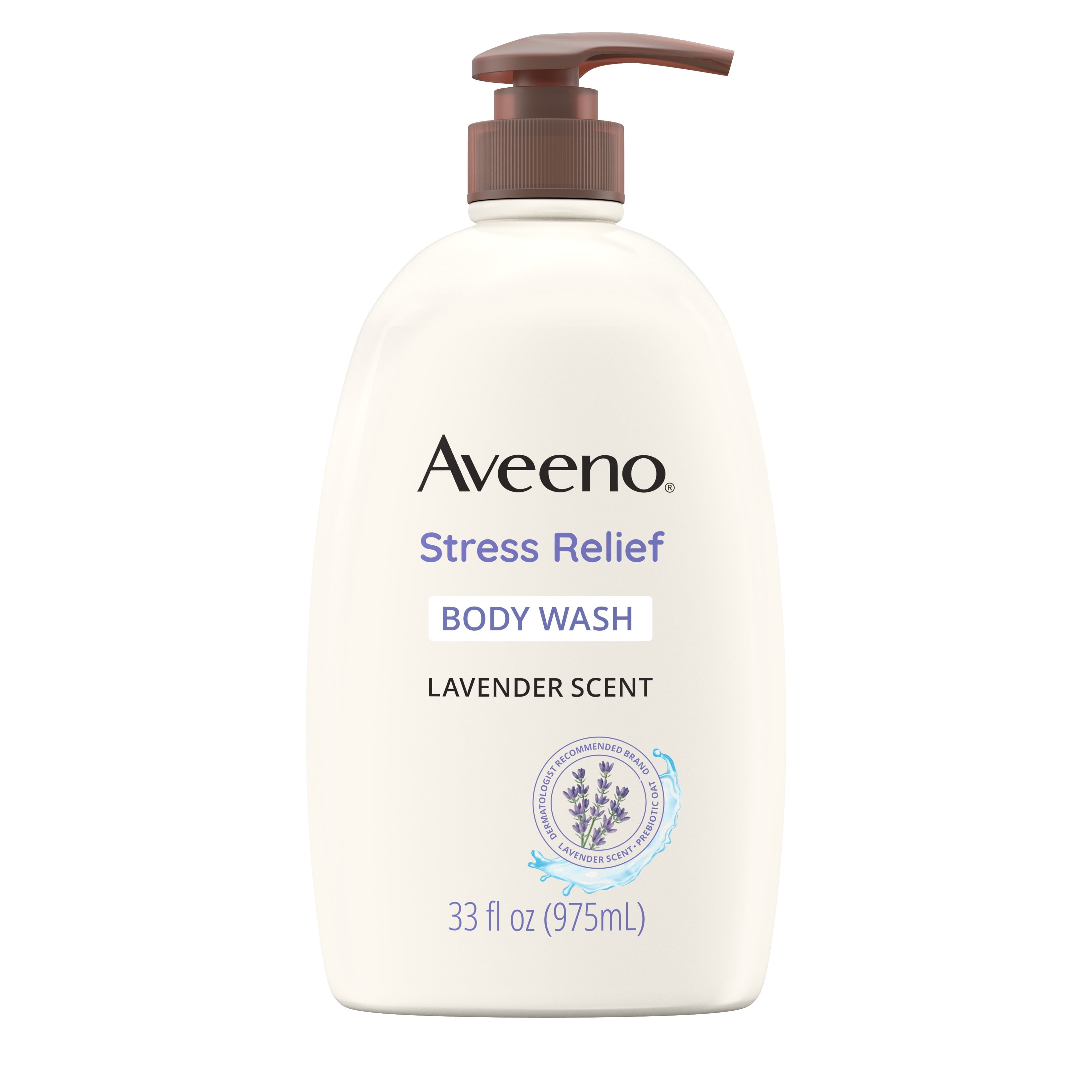 Aveeno Stress Relief Body Wash with Oat, Lavender Scent, 33 fl. oz