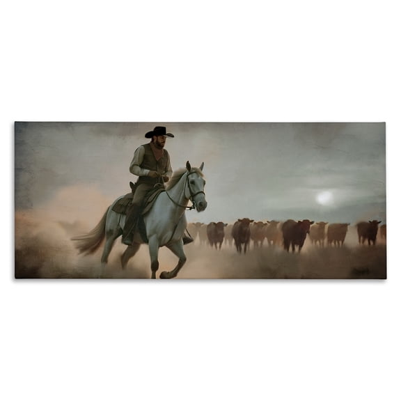 Stupell Industries Home Bound Cowboy Canvas Wall Art, design by Kim Allen
