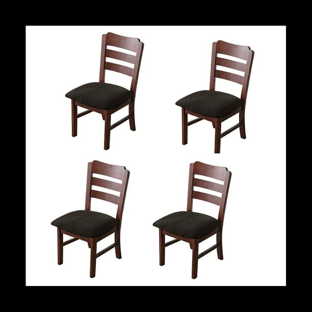 Fundas de Asiento de Silla Jacquard EláSticas, Lavables y ExtraíBles, Fundas Antipolvo para Sillas de Comedor, Fundas para Cojines de Asiento