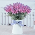 thumbnail image 3 of Artificial Flower Clear Texture Bright Color Plastic Artificial Lavender Plant for Indoor, 3 of 7