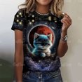 thumbnail image 3 of Camisetas de manga corta con estampado de vaca lechera en blanco y negro 3D para mujer, camisetas de animales bonitos, Tops de verano, nueva tendencia, ropa femenina, 3 of 5