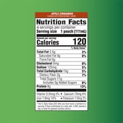 GOGO 8g PROTEIN Apple Cinnamon Fruit Smoothie On The Go Pouches , 3.75 fl oz (4 Pack)