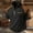 #3Black, variant on Mens Tops Casual Stand Collar Short Sleeve Polo Shirt Quarter Zip Waffle Knit Workwear Daily Wear Top