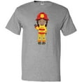 thumbnail image 3 of Inktastic African American Girl, Girl Fireman, Firefighter T-Shirt, 3 of 5