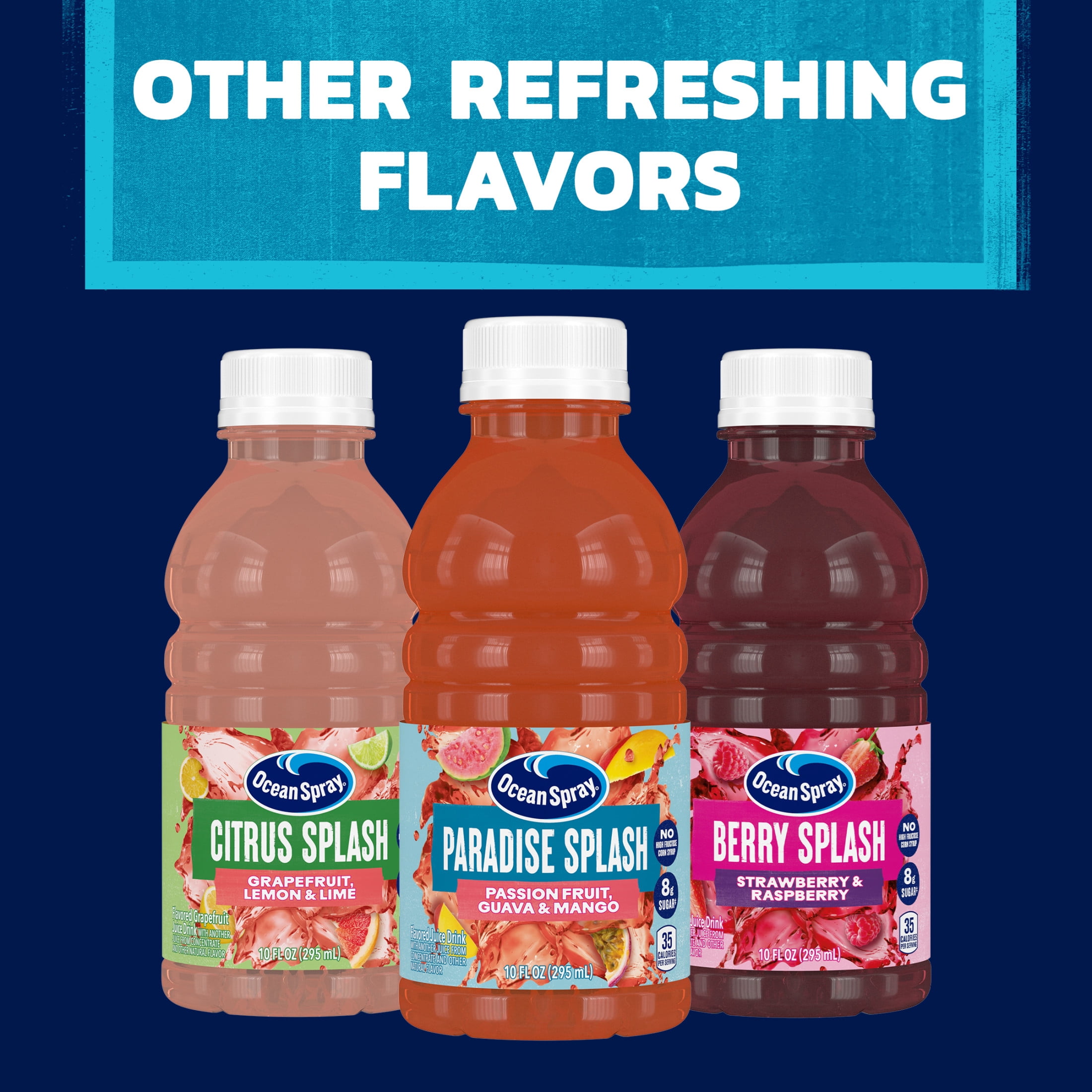 (4 pack) Ocean Spray® Paradise Splash – Passionfruit, Guava & Mango 10 fl oz Bottle, 6 Pack