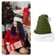 thumbnail image 4 of Gymnture christmas Large Knitted Red Santa Hat for Adults, Warm and Funny, 4 of 10