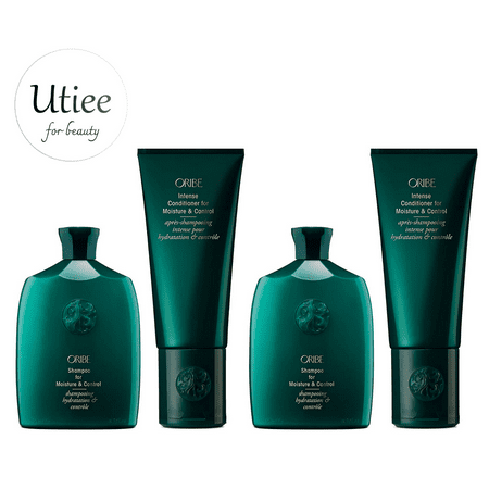 Oribe Moisture & Control Shampoo (8.5oz x2) and Conditioner (6.8oz x2) Double Bundle