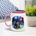 thumbnail image 4 of Happy New Year German Shorthaired Pointer Family Cheer Winter Midnight Firework 11oz Accent Two-tone Mug GSP Lover Dog Gift Coffee Tea Cup - 02025, 4 of 5