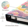 thumbnail image 3 of FORMRS 3 Ring Photo Album 4"x6" Self Adhesive Large Capacity PU Leather Cover, Yellow Floral Wave, 3 of 8