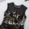 thumbnail image 7 of TiaoBug Kids Girls Lyrical Dance Dress Sleeveless Floral Sequins Maxi Skirt Spirit Praise Tank Leotard Black 12, 7 of 7