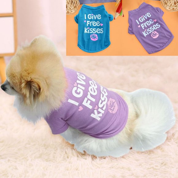 MesaSe Pet Vest Letter Printing Absorbent Short Sleeve Fashion Puppy T-shirt for Outdoor