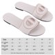 thumbnail image 2 of Sandalias planas de playa para mujer, sandalias de verano, sandalias de cuero suave (Blanco 36), 2 of 9