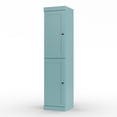 thumbnail image 6 of Solid Wood 16.5" Wide Bathroom Storage Cabinet with Shaker Doors & Adjustable Shelves, Aqua - 100% Renewable Eco-Friendly Wood, Made in Brazil, 6 of 6