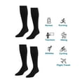 BadPiggies 2 Pairs Solid KneeHigh Compression Socks for Men & Women
