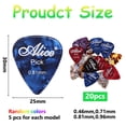 thumbnail image 4 of Versatile Guitar Picks, Durable Delrin Plastic Non-Slip Textured Grip, Celluloid Material Smooth Comfortable Feel For Electric Acoustic Classic Guitars Bass Banjo Ukulele (20PCS), 4 of 7