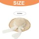 thumbnail image 2 of 52-54cm circunferencia del sombrero borde de la hierba rota para niños sombrero de paja de verano salida superior plana sombrero de sol perla arco sombrilla sombrero de playa, Beige, 2 of 5